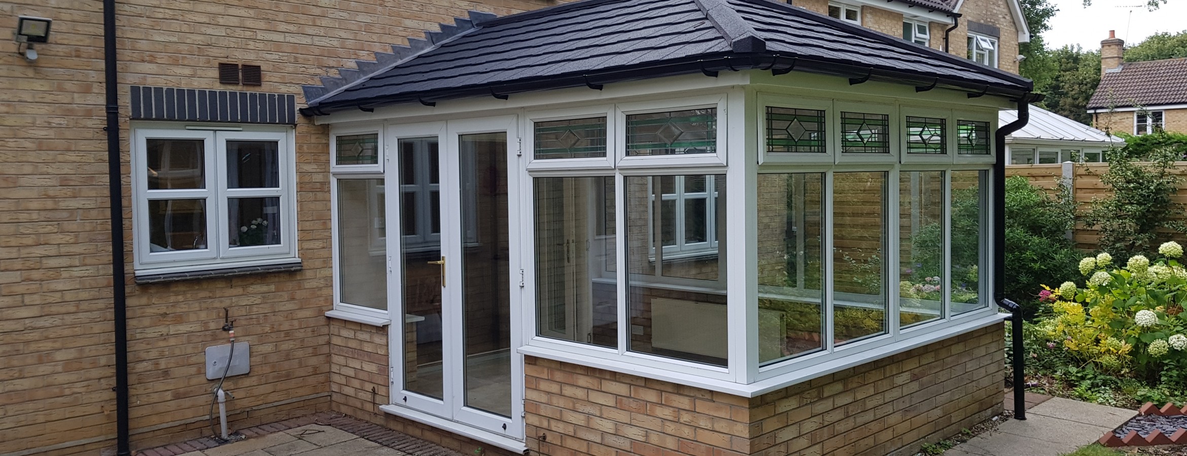 A new conservatory with a warmroof